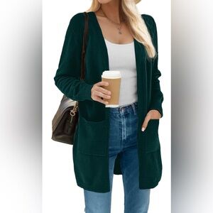 Beautiful dark green cardigan sweater